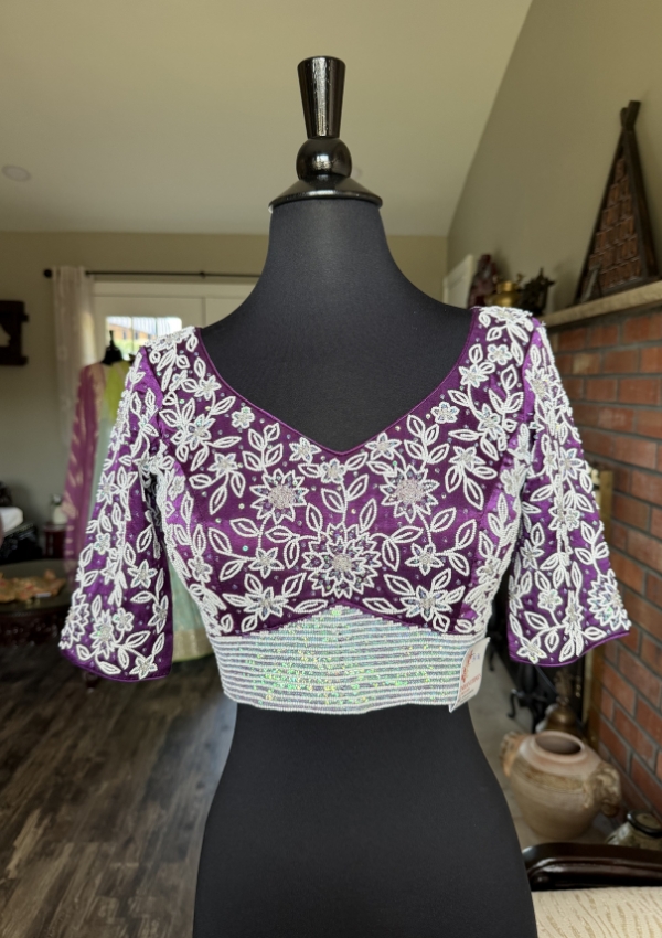 Purple Sequin Blouse